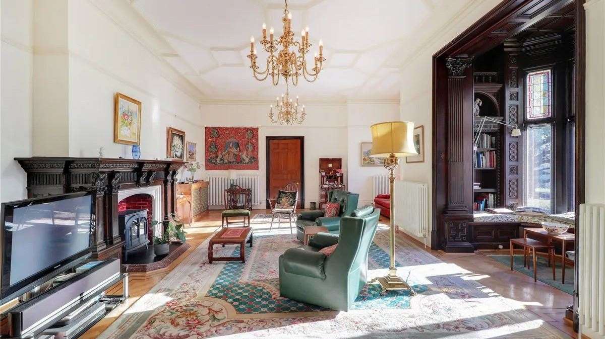 The grand interior of the three-bedroom flat is part of the reason for its £1.45m price tag. Picture: Savills