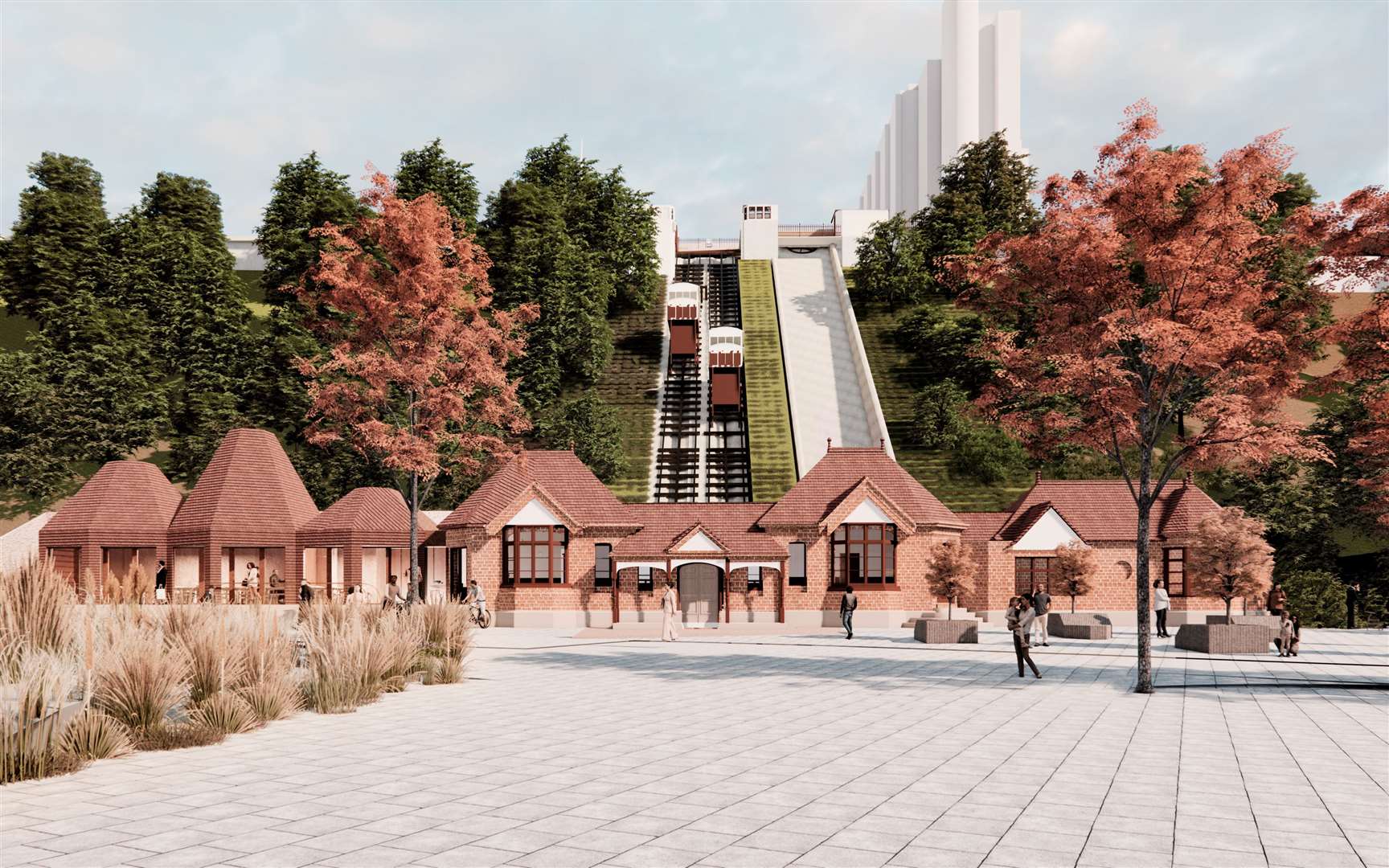 A CGI reveals what the Leas lift and station will look like once work is complete. Picture: Folkestone Leas Lift